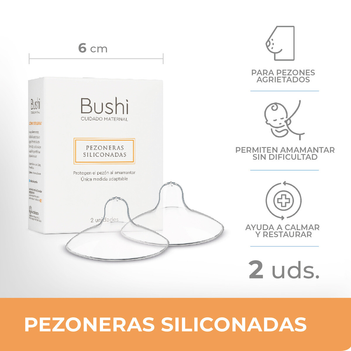BUSHI PEZONERAS SILICONADAS X 2 CJ 
