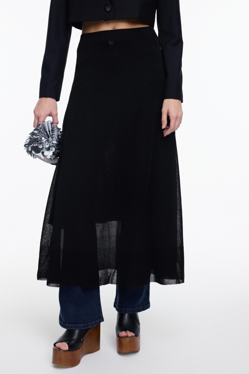 FALDA TEJIDA LUREX Negro