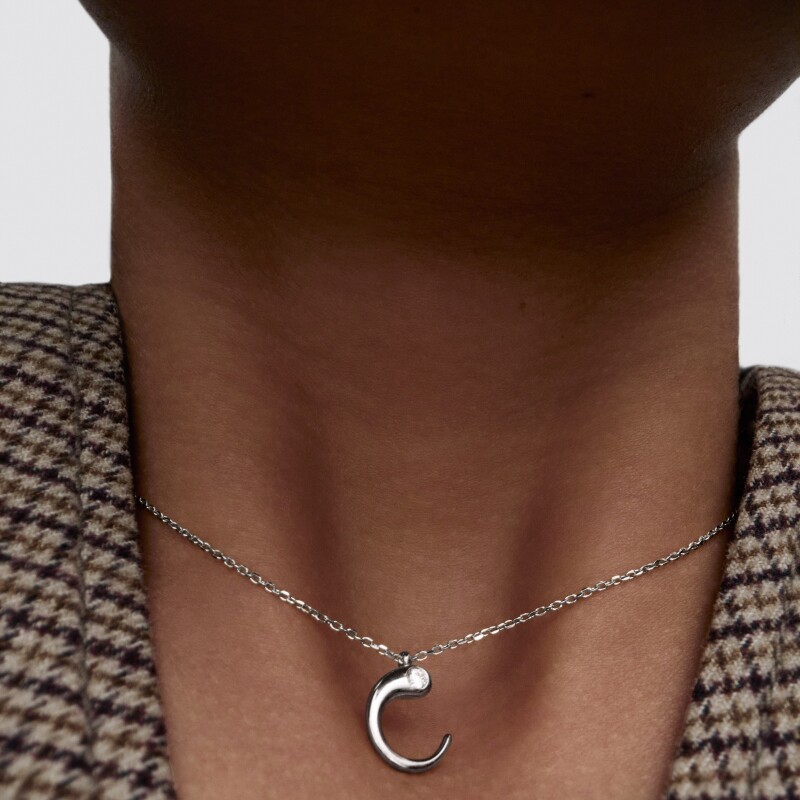 COLGANTE PDPAOLA C INITIAL SILVER Colgante Pdpaola C Initial Silver