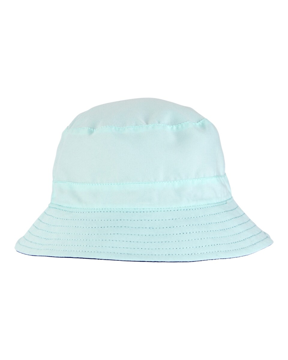 Gorro reversible con protección UPF 50+, verde y azul 