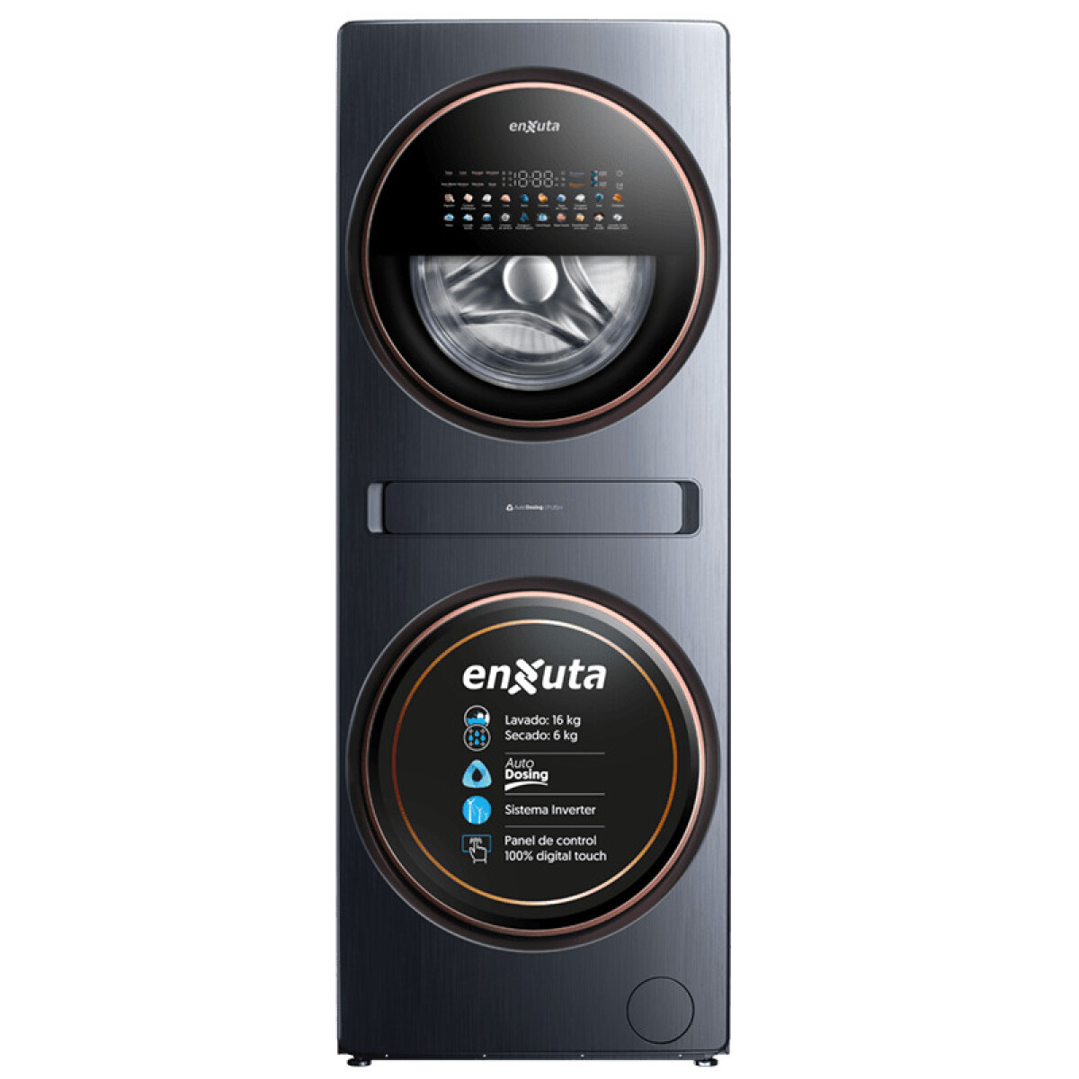 Torre de Lavado y Secado Inverter Enxuta TLSENX21660N 