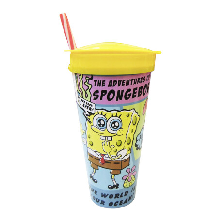 Vaso Plástico 2 en 1 Bob Esponja Vaso Plástico 2 en 1 Bob Esponja