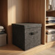 Organizador con tapa fieltro gris 30x30x30cm GRIS