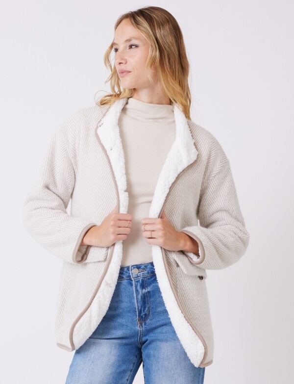 Cardigan Chevron Soft BEIGE