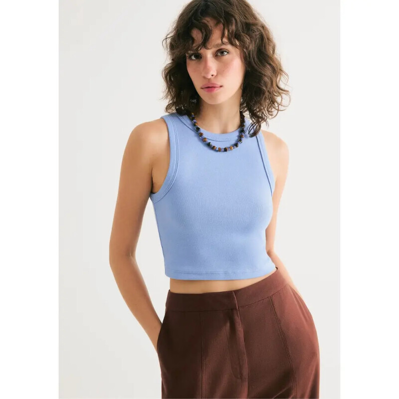 BLUSA SM FEM AZUL CLARO