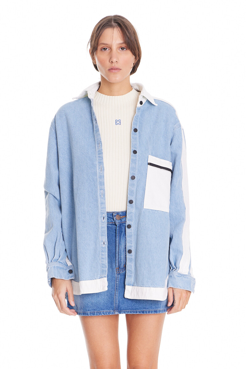 Camisa Noble Denim Light blue/Off white