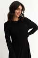 Vestido tejido manga larga NEGRO