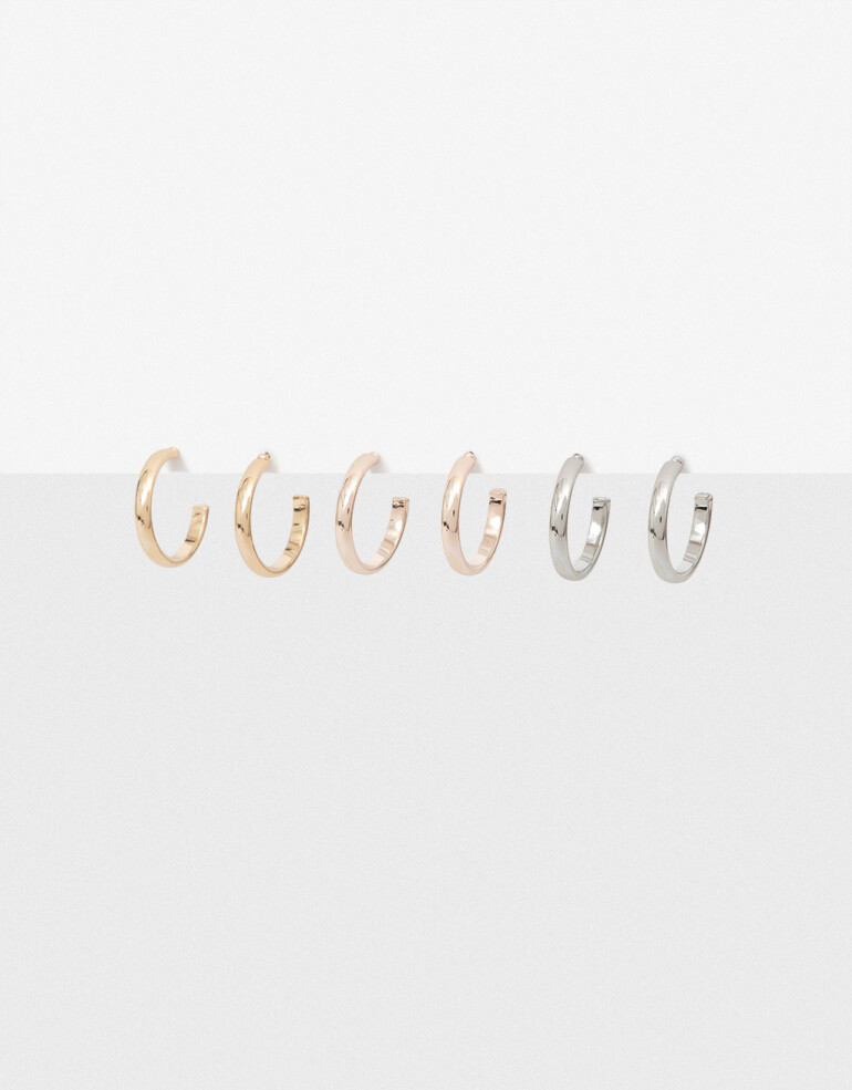 Aros Argollas Set Special Price Set De Argollas De Metal - Combinacion Multicolor