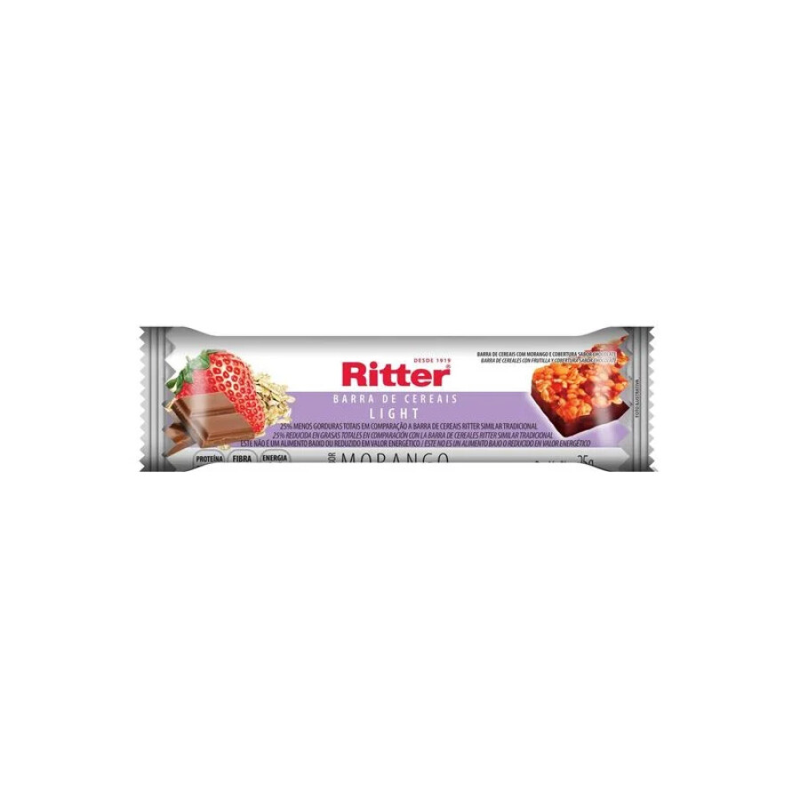 Barrita de cereal light de frutilla y chocolate Ritter Barrita de cereal light de frutilla y chocolate Ritter