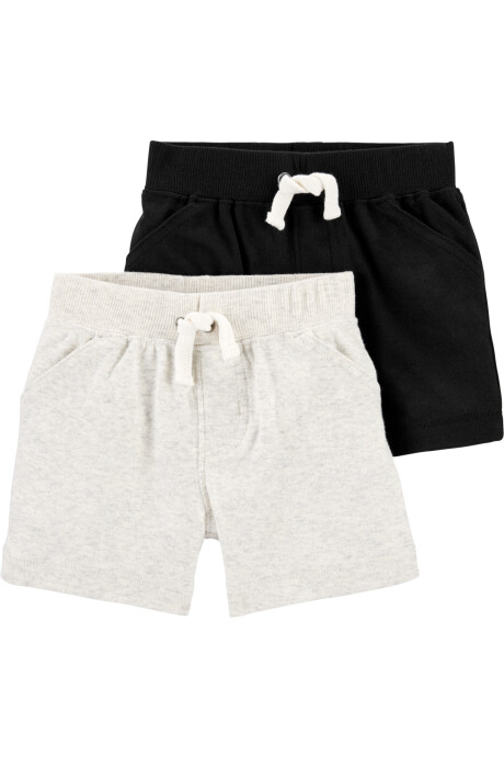 Pack dos shorts de algodón con cordón Sin color