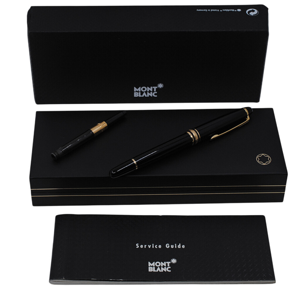Pluma estilográfica Montblanc Meisterstuck usada con caja y papeles Pluma estilográfica Montblanc Meisterstuck usada con caja y papeles