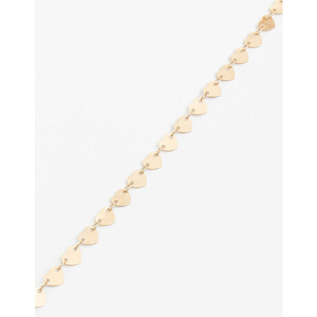 Choker Corazones Metal Dorado