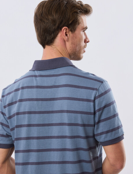 REMERA POLO RAYADA JERSEY Piedra