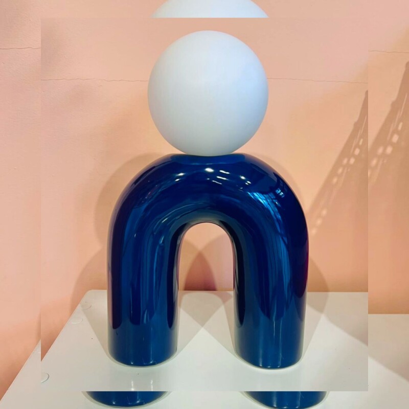 ROY Lámpara De Mesa Portátil Alto: 29cm - Azul