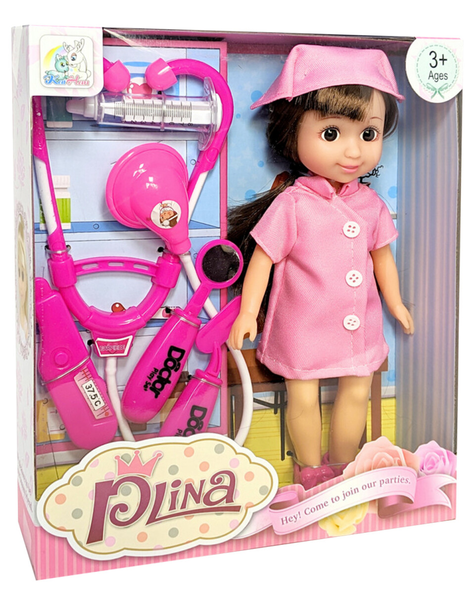 Muñeca enfermera doctora con accesorios 