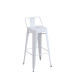 Taburete Tolix en metal con respaldo Blanco