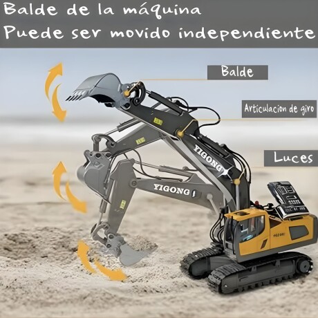 Juguete Excavadora A Control Remoto Bateria Recargable 2.4g Juguete Excavadora A Control Remoto Bateria Recargable 2.4g