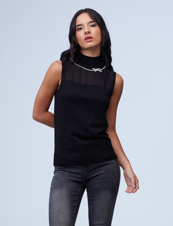 Blusa Strass NEGRO