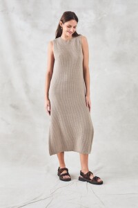 Vestido Halter Tejido Lurex Vizón