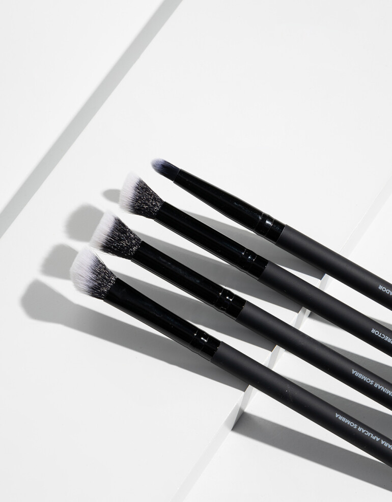 Brochas y Aplicadores Brochas Set De 4 Brochas Para Ojos - Negro