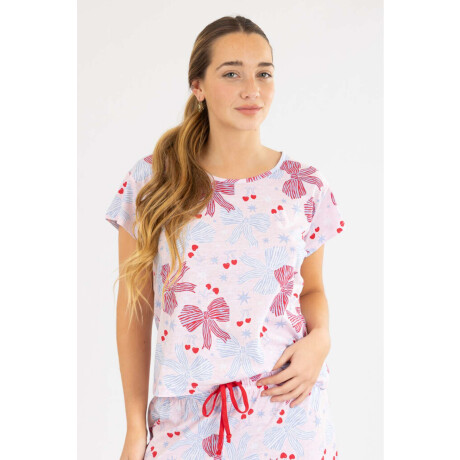 Red Bow Short Cherry blossom