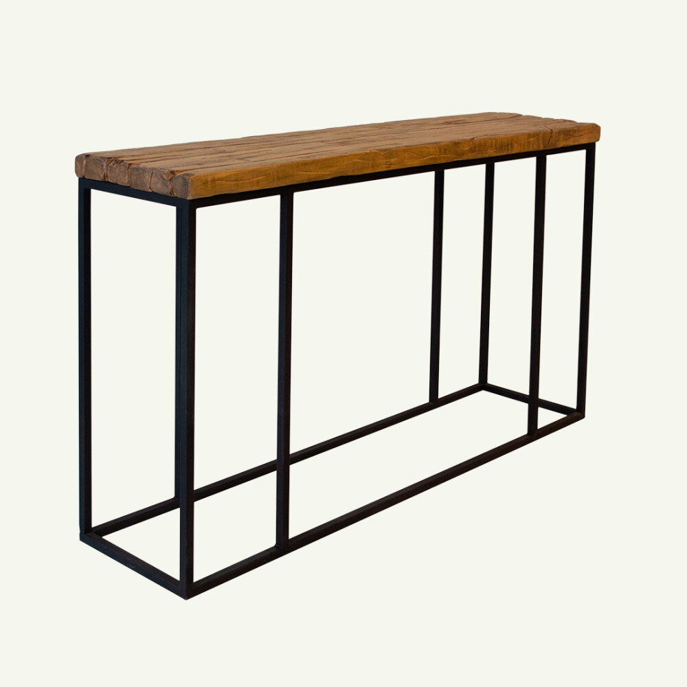 Consola con tapa maciza arenada 140x35x85h (Por pedido) Consola con tapa maciza arenada 140x35x85h (Por pedido)