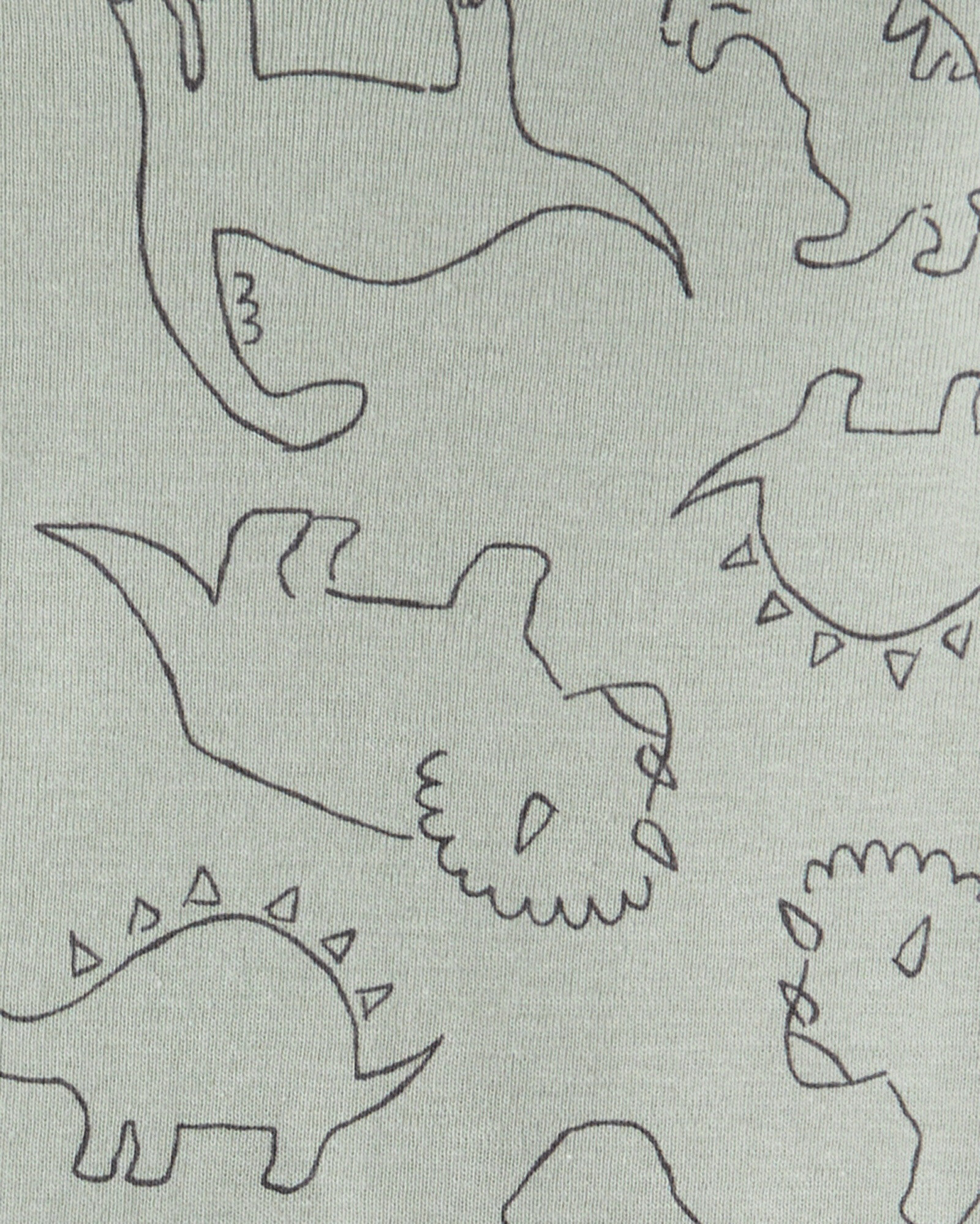 Set tres piezas de algodón, chaleco, pantalón y body, diseño dinos Sin color