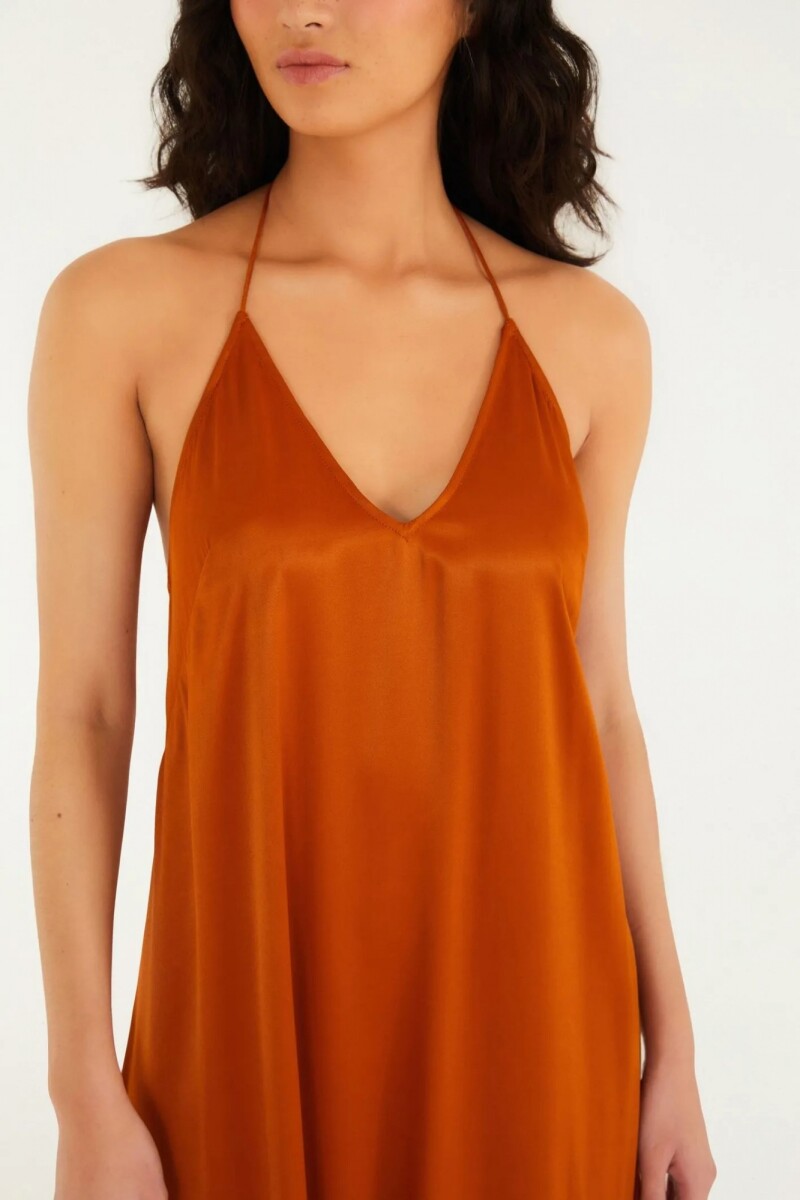 VESTIDO LARGO Marron