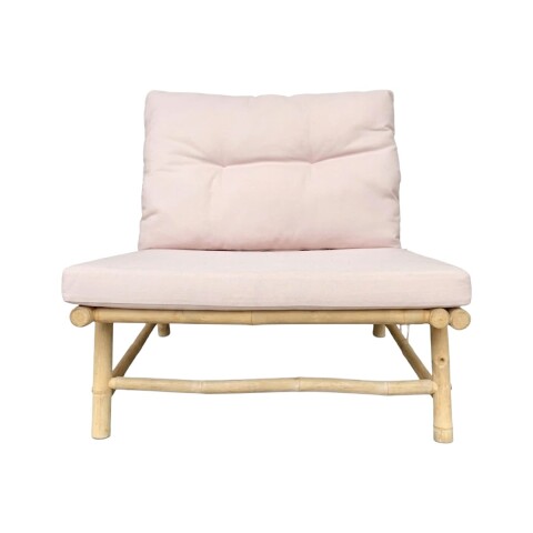 SILLA BAMBU C/ALMOHADON BEIGE 78X76X76CM Unica