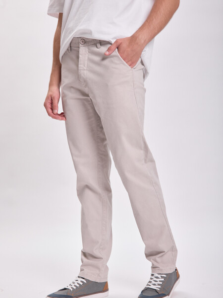 Pantalón chino Gris Claro