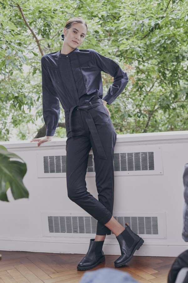 Blusa Puntillas Algodón Negro