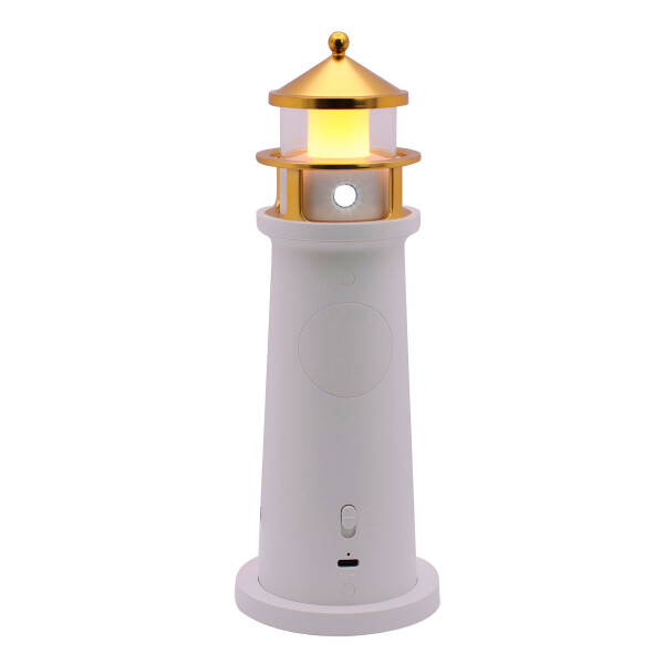 Lámpara Veladora Proyectora Faro Mesa Escritorio Usb Cálida Color Blanco