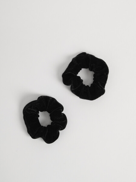 Pack x 2 scrunchie terciopelo Negro