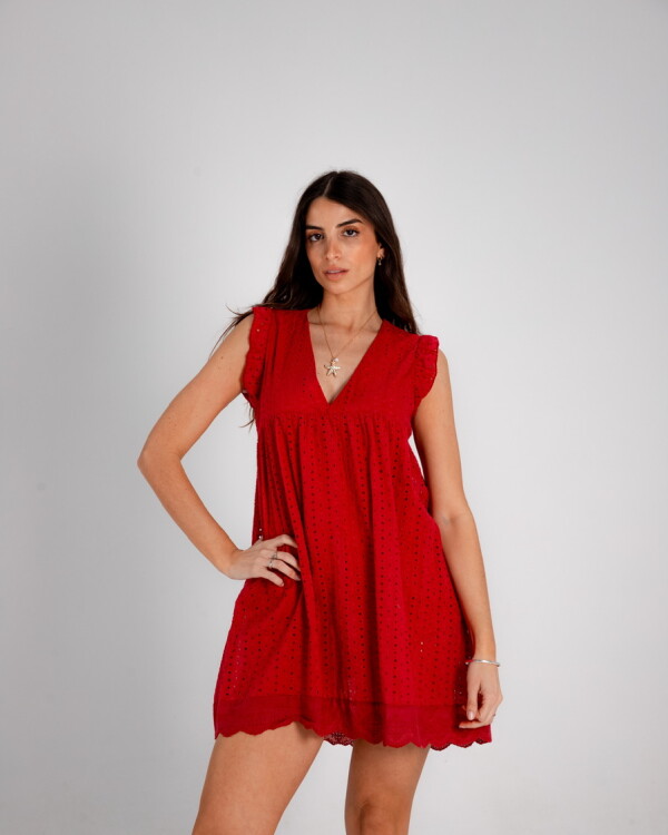 Vestido Ambar bordó