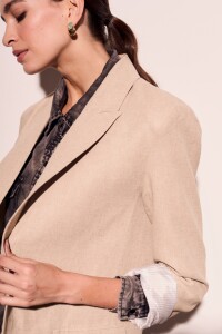 Blazer Lino Crudo Melange
