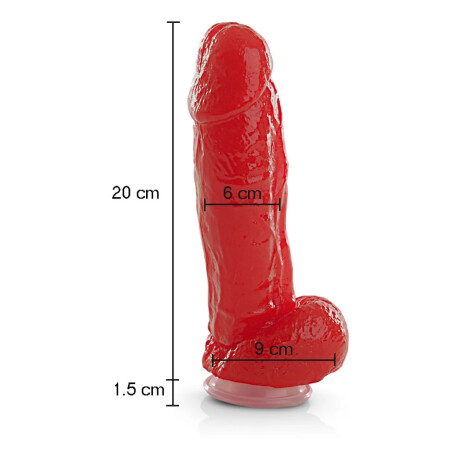 Consolador Realístico Kong Con Ventosa Rojo