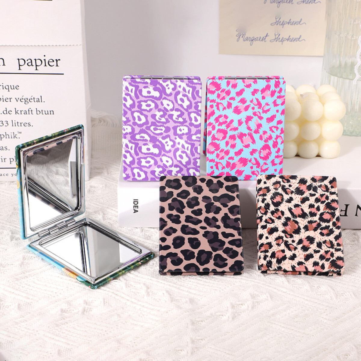Espejo Portátil Rectangular - Leopardo 