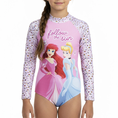 Malla Infantil Entera con Mangas Princesas Disney Talle 2/6 U