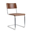 Silla de Comedor Metal Cromado - Impala Nogal
