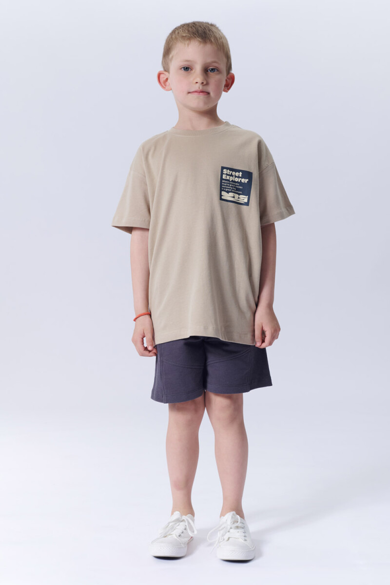 Bermuda deportiva liviana cordón Gris Oscuro