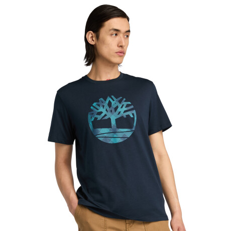 Remera Timberland de Hombre - Plaid Logo SS - TB0A6WK6433 ELD