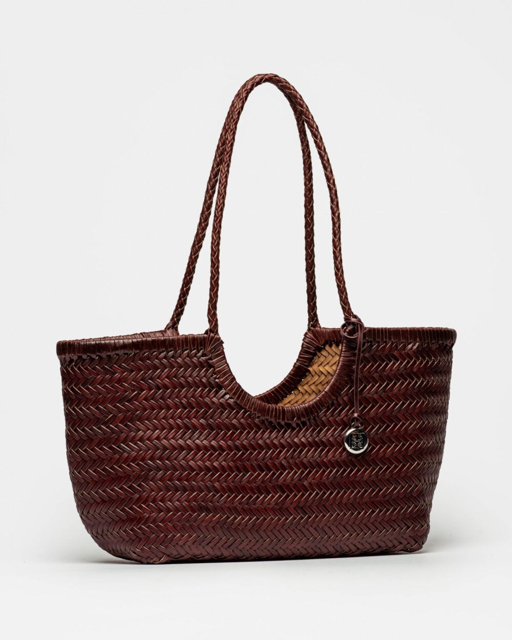 Cartera al hombro Ipanema en cuero curtido natural Chocolate
