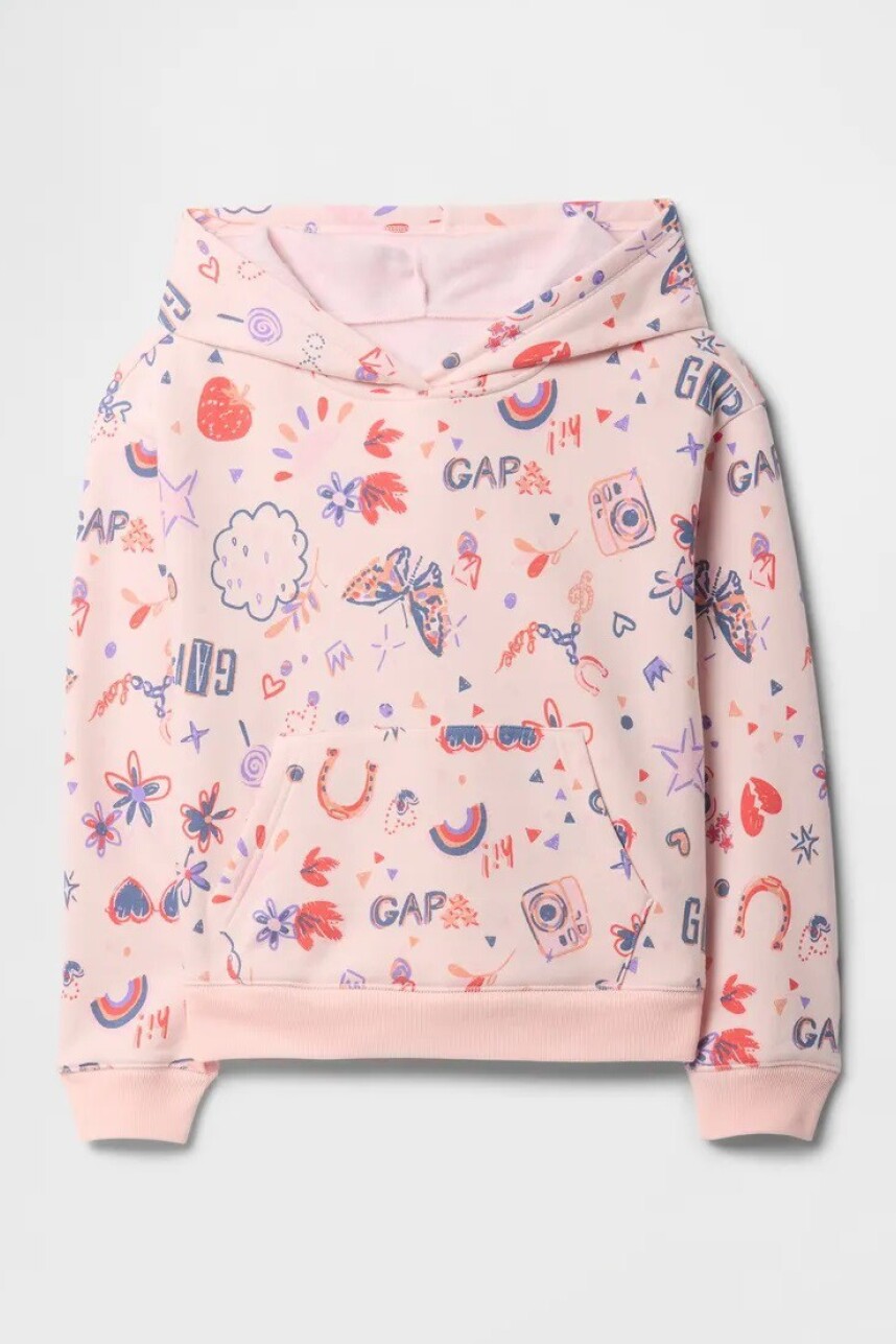 Buzo Canguro Logo Gap Niña Multi Print 803