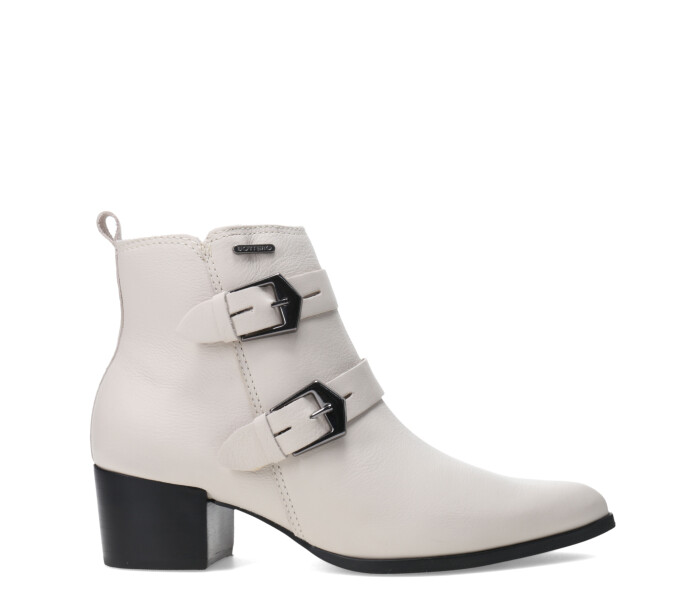 Bota caña baja con hebillas 349310 Offwhite