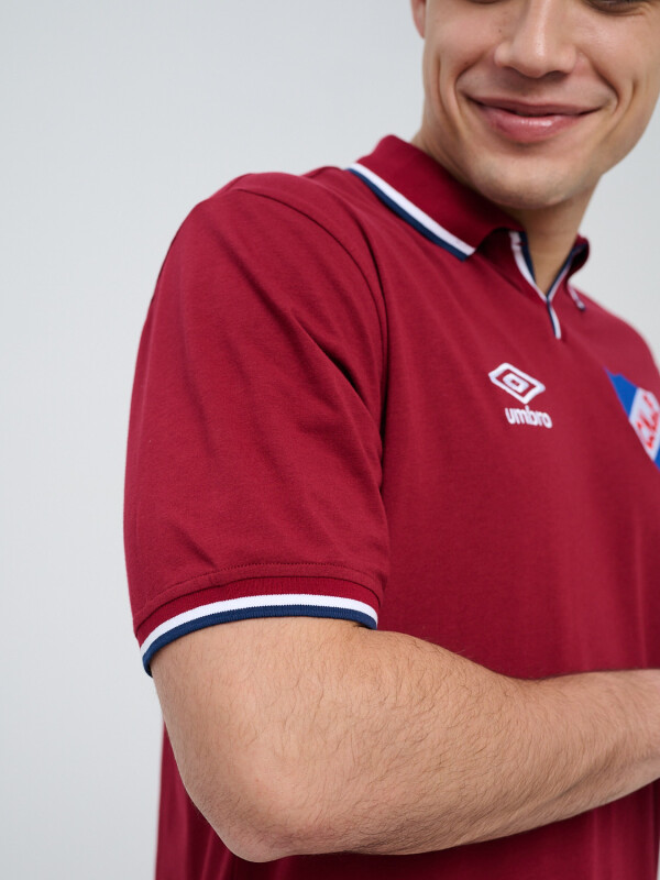 REMERA POLO CORE Nacional Hombre Beige, ordeaux