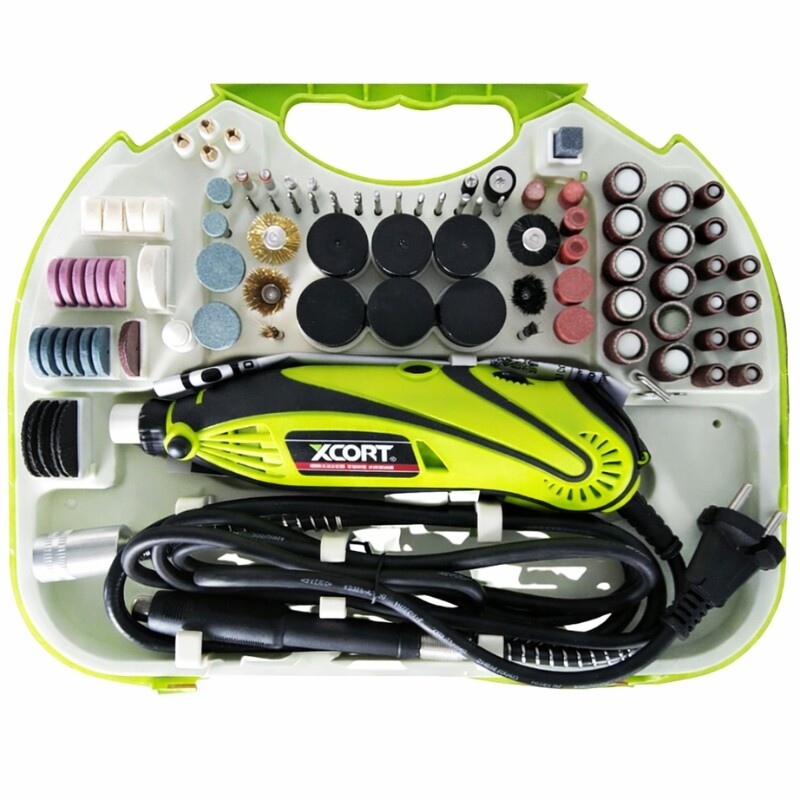 XCORT MINI TORNO MULTIPROPOSITO VELOCIDAD VARIABLE SET 211 PIEZAS 135W Xcort Mini Torno Multiproposito Velocidad Variable Set 211 Piezas 135w