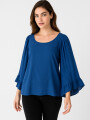 Blusa Mahrez Azul Grisaceo