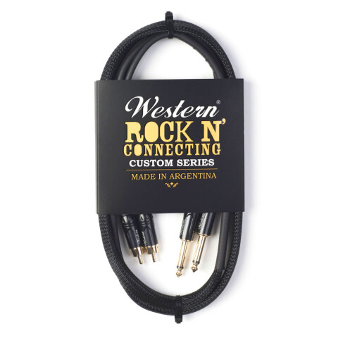 Cable Western 2 Plug RCA-2 Plug mono 5mm 3 mts expandible Cable Western 2 Plug RCA-2 Plug mono 5mm 3 mts expandible