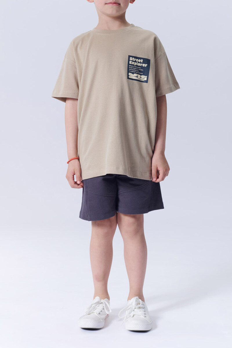 Bermuda deportiva liviana cordón Gris Oscuro