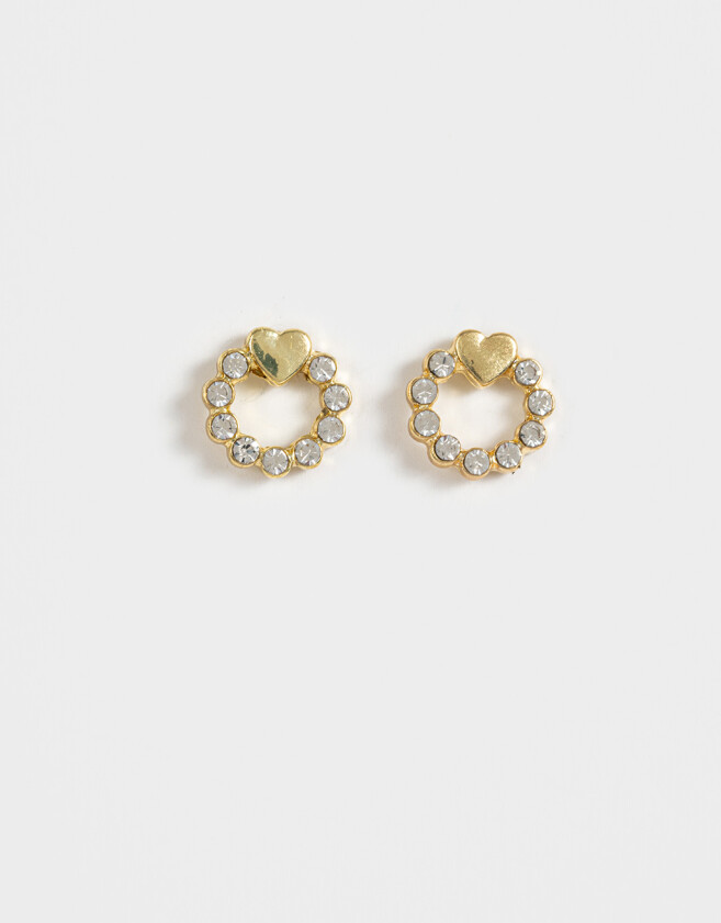 Aros Pasantes Con strass Aros Pasantes Con Strass - Dorado